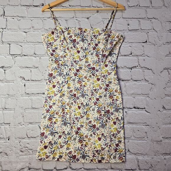 Aritzia Sunday Best Simmer Retro Floral Print Mini Dress Size 8 - Picture 2 of 11